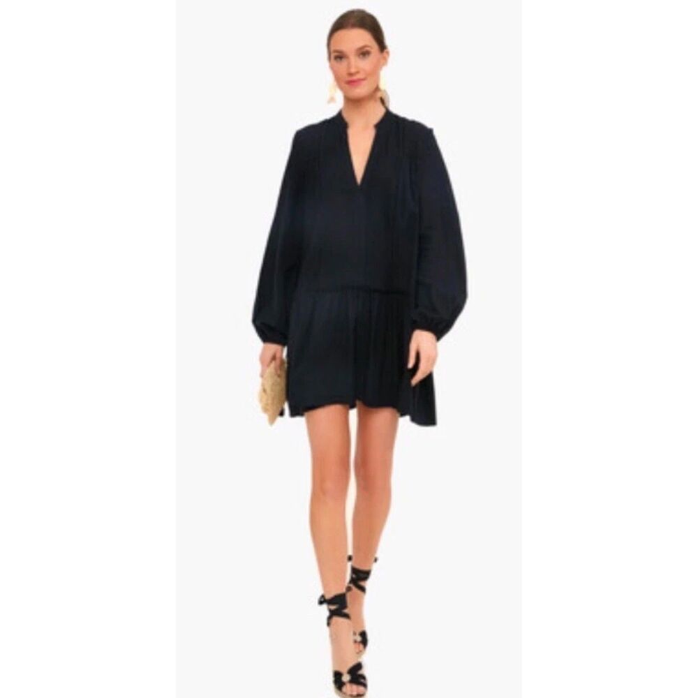 TUCKERNUCK POMANDER PLACE Ophelia Dress Black Beaded Neckline Boho Dress, Sz L